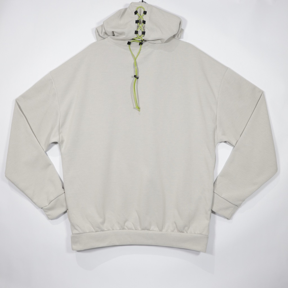 Reebok Men's Long Sleeve MYT OTH Pocket Oversize Sweatshirt Hoodie Stucco Size M - Picture 6 of 11